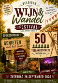 Sponsorpakket - pakket 3 voor 50 pers - Zaterdag 26/9 - Belgische wijnwandeling + Diner + After wineparty (vanaf 15u)